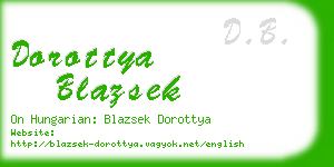 dorottya blazsek business card